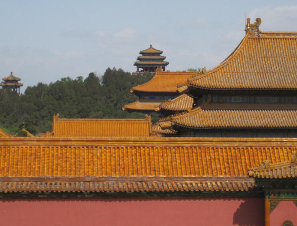 Beautiful yellow roofs found throughout the Forbidden City