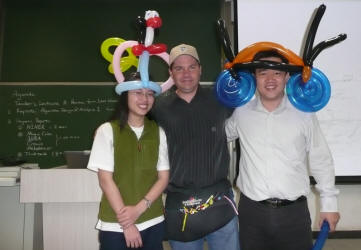 Dan with Ben and one of Ben's students