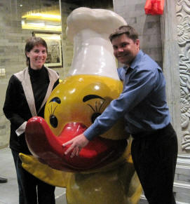 A little silly, but we had to take this picture in the front of the restaurant.