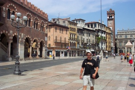 Dan enjoying Verona